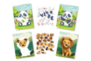Kit tableaux stickers au numéro A5 lion et panda - 2 pcs - Kits animaux et nature 59726 - 10doigts.fr