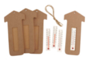 Kit thermomètres maison en bois - 4 pièces - Objets bois pour la maison 58031 - 10doigts.fr