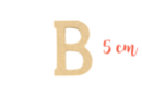 Lettre en bois médium : B - Déco en bois brut 15004 - 10doigts.fr