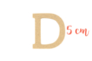 Lettre en bois médium : D - Déco en bois brut 15006 - 10doigts.fr