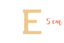 Lettre en bois médium : E - Déco en bois brut 15007 - 10doigts.fr