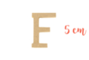 Lettre en bois médium : F - Déco en bois brut 15008 - 10doigts.fr