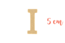 Lettre en bois médium : I - Déco en bois brut 15011 - 10doigts.fr
