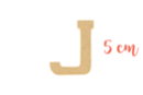 Lettre en bois médium : J - Déco en bois brut 15012 - 10doigts.fr