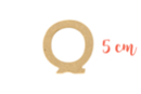 Lettre en bois médium : Q - Déco en bois brut 15019 - 10doigts.fr