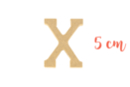 Lettre en bois médium : X - Déco en bois brut 15026 - 10doigts.fr