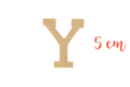 Lettre en bois médium : Y - Déco en bois brut 15027 - 10doigts.fr