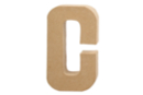 Lettre en carton papier mâché : C  - Lettres en carton 27702 - 10doigts.fr
