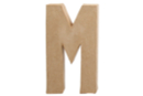 Lettre en carton papier mâché : M - Lettres en carton 27712 - 10doigts.fr