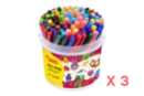 Feutres JOVI pointes moyennes - 3 pots de 96 feutres - Feutres pointes moyennes 59641 - 10doigts.fr