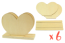 Porte-courrier coeur en bois - Lot de 6 - Objets pour le bureau - 10doigts.fr