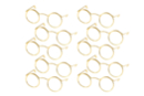 Lunettes en métal doré - 10 pièces - Petites décorations de Noël - 10doigts.fr