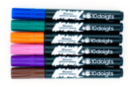 Marqueurs peinture opaque - 6 couleurs complémentaires (marron, violet, bleu foncé rose, orange, vert foncé) - Marqueurs peinture 12908 - 10doigts.fr