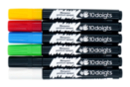 Marqueurs peinture opaque - 6 couleurs classiques (bleu clair, vert clair, jaune, rouge, blanc, noir) - Marqueurs peinture - 10doigts.fr
