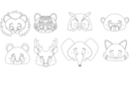 Masques animaux - Set de 8 - Masques Créatifs 29700 - 10doigts.fr