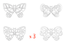 Masques papillons - Lot de 3 sets de 4  - Masques Créatifs 12845 - 10doigts.fr