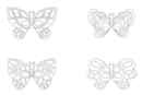 Masques papillons - Set de 4  - Masques Créatifs 12844 - 10doigts.fr