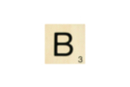 Maxi lettre de scrabble B - Lettres en bois 41101 - 10doigts.fr