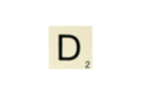 Maxi lettre de scrabble D - Lettres en bois 41103 - 10doigts.fr