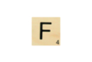 Maxi lettre de scrabble F - Lettres en bois 41105 - 10doigts.fr