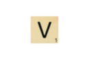 Maxi lettre de scrabble V - Lettres en bois 41121 - 10doigts.fr