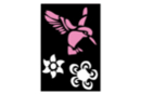 Pochoirs adhésifs repositionnables "Colibri" - Pochoirs adhésifs - 10doigts.fr