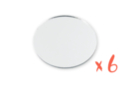 Miroirs ronds Ø 8 cm  - 6 pièces - Miroirs à coller - 10doigts.fr
