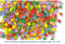 Mosaïques en caoutchouc souple adhésif - 1000 stickers - Mosaïques papier, mousse - 10doigts.fr