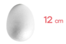 Oeuf en polystyrène  12 x 9 cm - à l'unité - Oeufs de Pâques créatif - 10doigts.fr