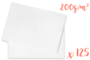 Papier dessin blanc 50 x 65 cm - 200 gr - 125 feuilles - Papiers blancs - 10doigts.fr