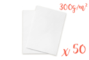 Papier dessin blanc A4 - 300 g - 50 feuilles - Ramettes de papiers - 10doigts.fr