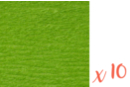 Papier crépon vert 2 m x 50 cm - Lot de 10 feuilles - Papier crépon 06035 - 10doigts.fr