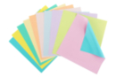 Papier origami bicolore, couleurs pastel 15 x 15 cm - 100 feuilles - Papiers Origami 59687 - 10doigts.fr