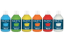 Peinture acrylique mate 250 ml - 6 couleurs de base - Peinture acrylique mate 31098 - 10doigts.fr