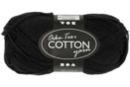 Pelote extra qualité 100% coton - noir - Fils à tricoter 44289 - 10doigts.fr