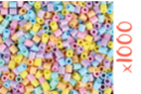 Perles fusibles pastel - 1000 perles - Perles à repasser 5 mm 16154 - 10doigts.fr