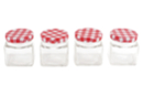 Petits pots de confiture en verre - 4 pièces - Supports en Verre - 10doigts.fr