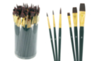 Tubo de 72 pinceaux et brosses assortis, à poils synthétiques - Pinceaux 10308 - 10doigts.fr