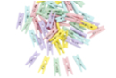 Pinces couleurs pastel 2,5 cm x 50 pcs - Pinces à linge en bois 55709 - 10doigts.fr