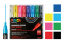 Marqueurs Posca PC1MC pointes très fines, coniques - 8 couleurs vives - Marqueurs POSCA - 10doigts.fr