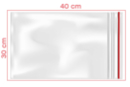 Pochettes zip 30 x 40 cm - 100 pièces - Plastique Transparent 04255 - 10doigts.fr