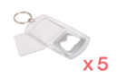 Porte-clés décapsuleur - 5 pièces - Porte-clés - 10doigts.fr