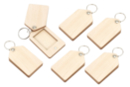 Porte-clés photo d'identité en bois - 6 pièces - Bijoux et porte-clefs en bois - 10doigts.fr