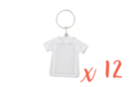 Porte-clés t-shirt (5cm) -  12 pièces - Plastique Transparent 14051 - 10doigts.fr