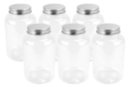 Pot en plastique 500 ml avec couvercle - 6 pièces - Plastique Transparent 46681 - 10doigts.fr