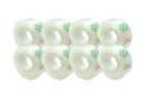 Rouleaux adhésifs transparents 1,9 cm x 33 mètres - Lot de 8 - Adhésifs transparents 10617 - 10doigts.fr