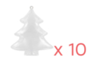 Sapin 3 en 1 à suspendre - 10 pièces - Plastique Transparent - 10doigts.fr