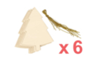 Sapins en bois à décorer - 6 pièces - Objets en bois Noël - 10doigts.fr
