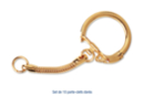Porte-clés dorés  - 10 pièces - Porte-clés - 10doigts.fr