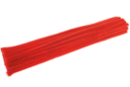 Chenilles 30 cm x Ø 4 mm (100 pièces) - rouge - Chenilles, cure-pipe - 10doigts.fr